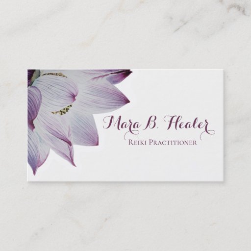 Customizable *~*  Reiki Yoga Lotus Energy Healer Light Filled Business Card