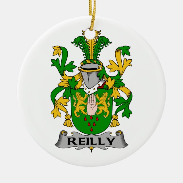 Reilly Family Crest Ceramic Ornament (Front)