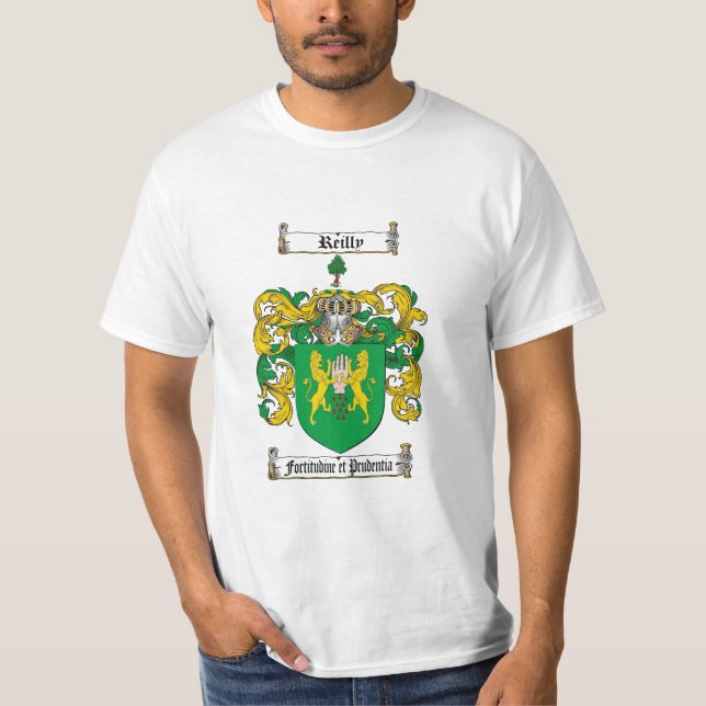 Reilly Family Crest - Reilly Coat of Arms T-Shirt (Front)