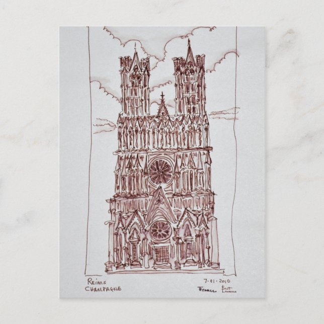 Reims Cathedral | Champagne Region, France Postcard (Front)