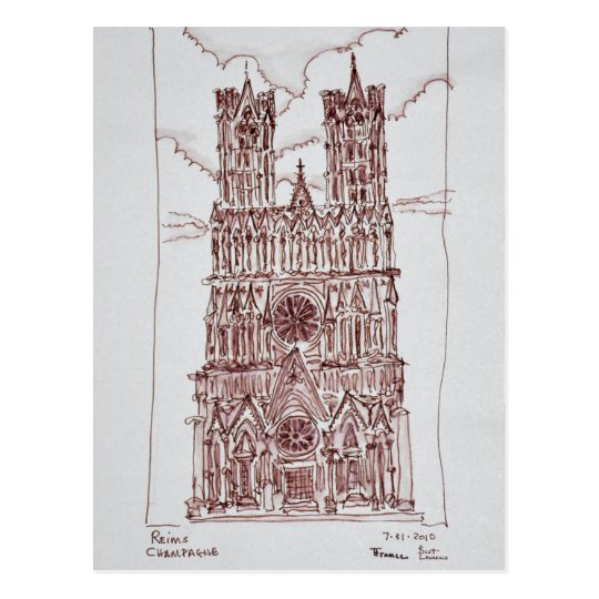 Reims Cathedral | Champagne Region, France Postcard | Zazzle.com