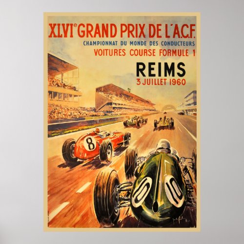 Reims Grand Prix de lACF Poster