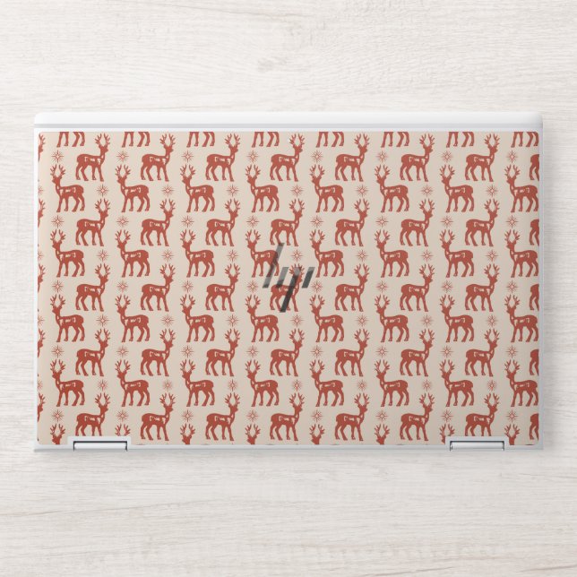 Rein Deer Seamless Pattern Design HP Laptop Skin (Front)