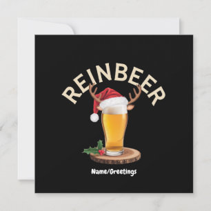 Reinbeer Christmas Sweater Funny Holiday Beer Gift Invitation