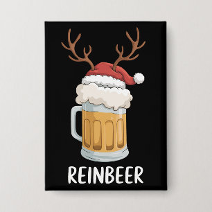 Reinbeer Funny Couples Christmas Matching Holiday Button