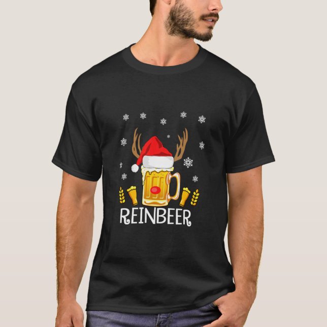 Reinbeer Santa Claus Reindeer Beer Classic T-Shirt (Front)