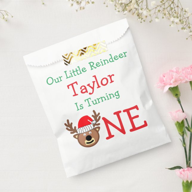 Reindeer 1st Birthday Favor Bag (Sealed)