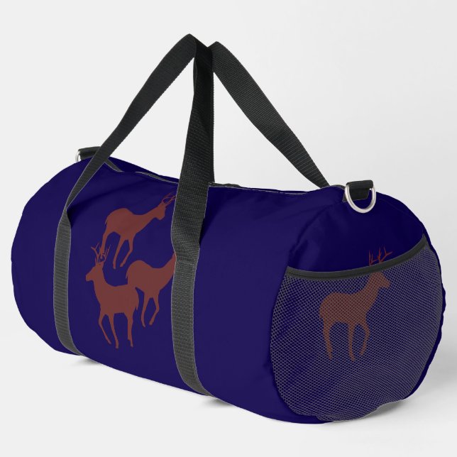 Reindeer 3 Athletic Gym Carry On Dk Blue  Duffle Bag (Right Corner)