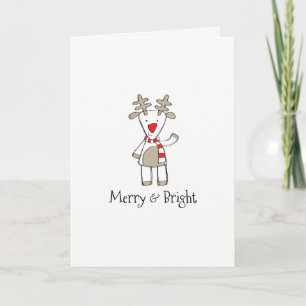 Reindeer  (5" x 7"), Standard white env. Inc. Card