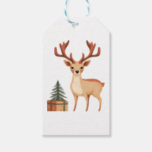 REINDEER AND A CHRISTMAS TREE