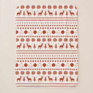 Reindeer and Festive Christmas Sherpa Blanket