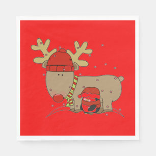 Reindeer and Penguin Napkins