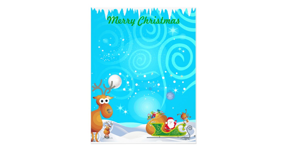 Reindeer and Santa Stationery | Zazzle.com