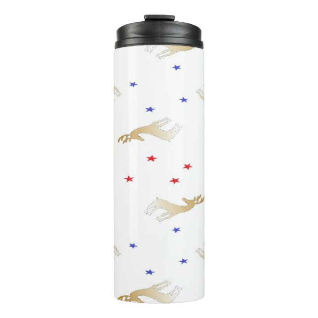 reindeer and stars thermal tumbler (Front)
