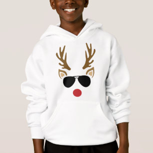 Reindeer and Sunglasses, Christmas Hoodie