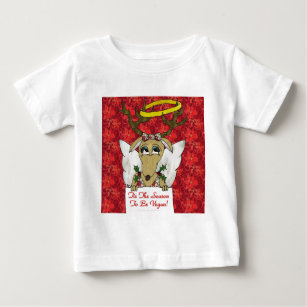 Reindeer Angel Tis The Season to Be Vegan Baby T-Shirt