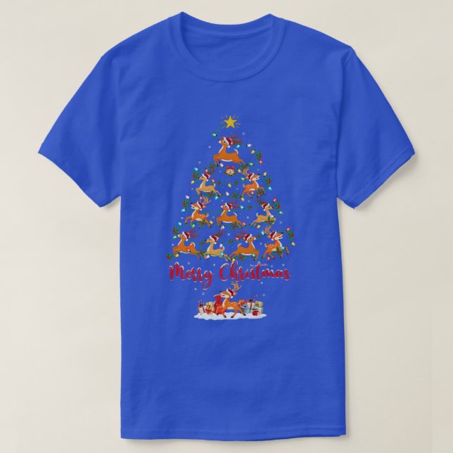Reindeer Animal Lover Matching Santa Reindeer Chri T-Shirt (Design Front)
