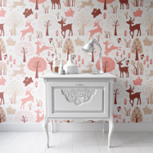 Reindeer Animals Wallpaper Pattern Peel & Stick