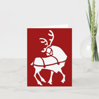 Reindeer Art Cards Custom Christmas Greetings Card
