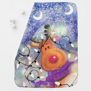 Reindeer Baby Blanket