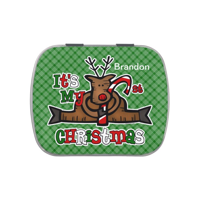 Reindeer Baby's 1st Christmas Jelly Belly Tin