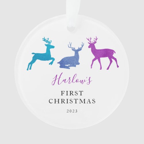 Reindeer Babys First Christmas Ornament