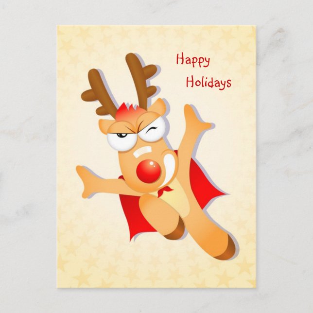 Reindeer batman happy holidays Postcard (Front)