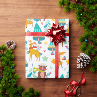 Reindeer, Bears and Foxes Wrapping Paper