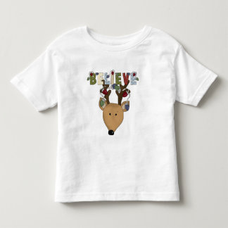 Reindeer Believe Holiday Cute Animals Toddler T-shirt