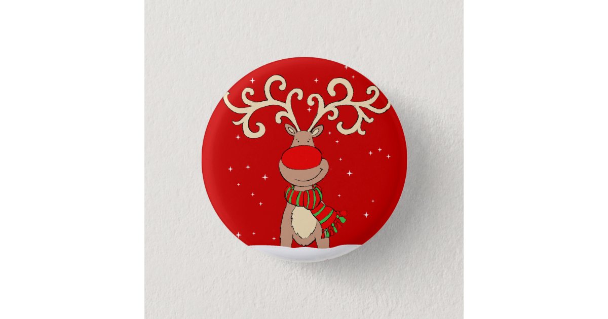 Peanut Ball Reindeer Badge Reel 
