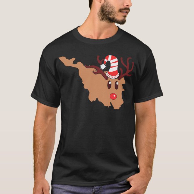 Reindeer Bremen Christmas Reindeer Antlers T-Shirt (Front)