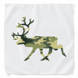 Reindeer / Caribou Woodland Camouflage / Camo Bandana