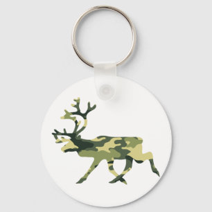 Reindeer / Caribou Woodland Camouflage / Camo Keychain