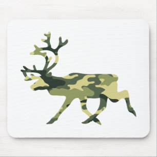 Reindeer / Caribou Woodland Camouflage / Camo Mouse Pad