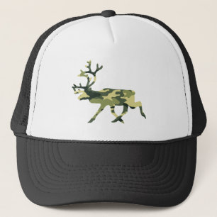 Reindeer / Caribou Woodland Camouflage / Camo Trucker Hat