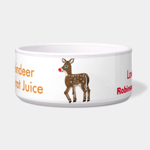 Reindeer Carrot Juice Bowl Name