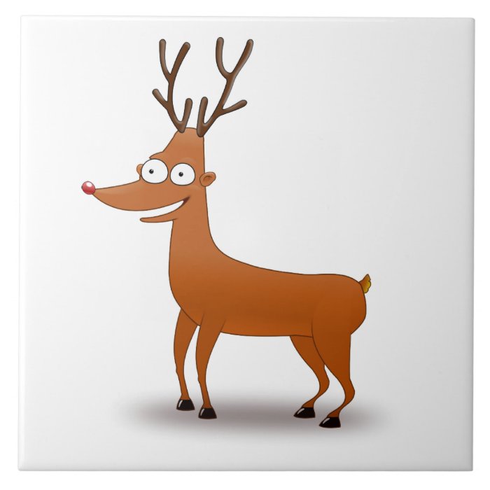 Reindeer cartoon ceramic tile