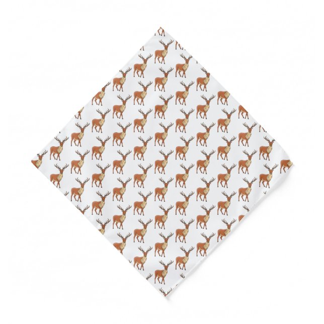 Reindeer cartoon illustration bandana (Front)