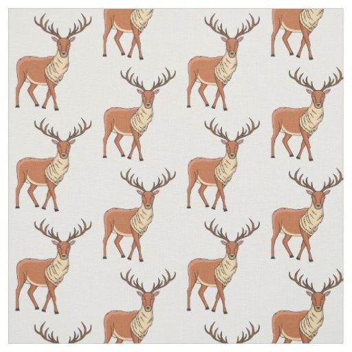 Reindeer cartoon illustration fabric