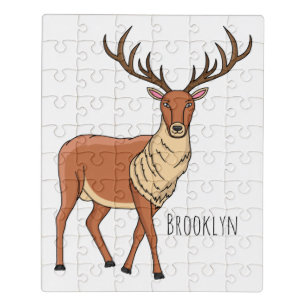 Reindeer cartoon illustration jigsaw puzzle