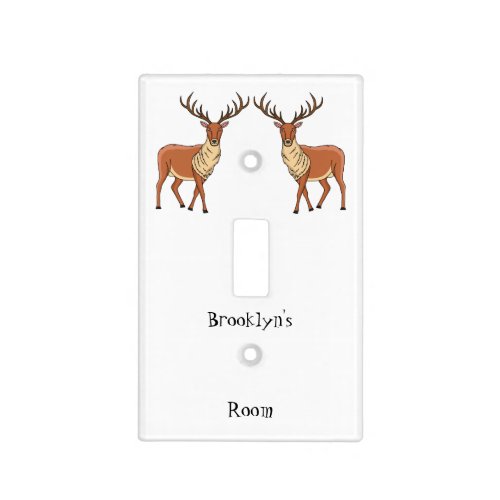 Reindeer cartoon illustration light switch cover