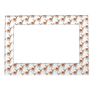 Reindeer cartoon illustration magnetic frame