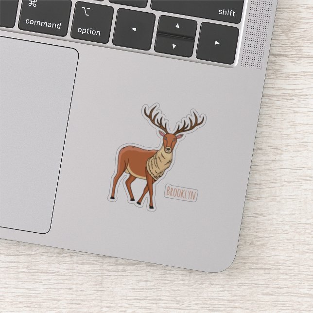 Reindeer cartoon illustration sticker (Detail)