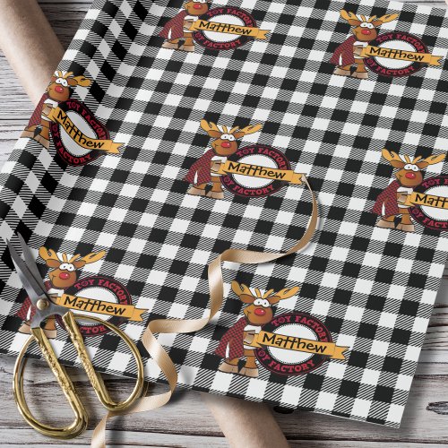 Reindeer Cartoon Special Delivery for Kids Wrapping Paper