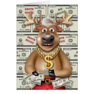 Reindeer Cash Money Cards
