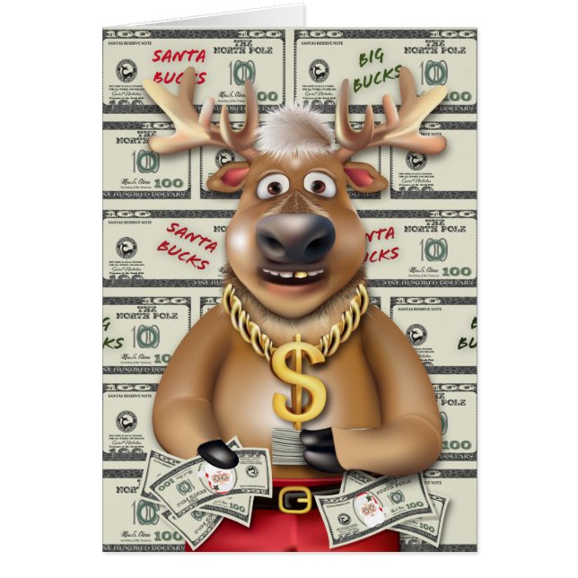 Reindeer Cash Money Cards (Front)