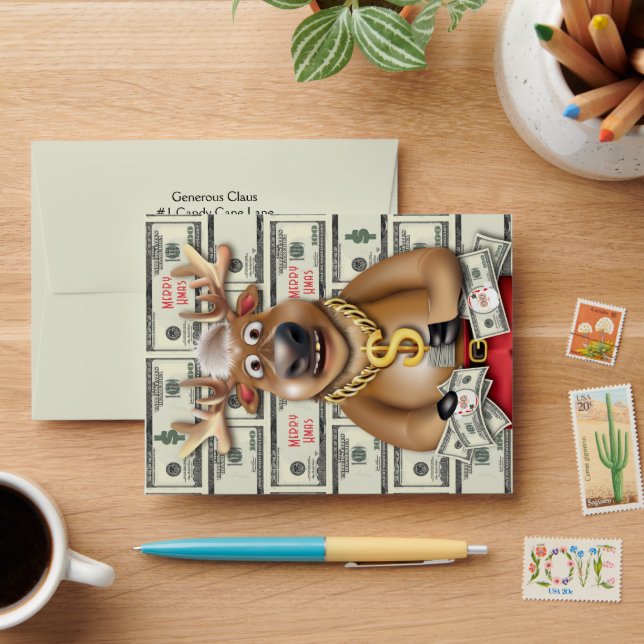 Reindeer Cash Money Envelope (Desk)