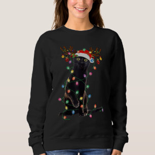 Reindeer Cat Christmas Lights  Cat   2 Sweatshirt