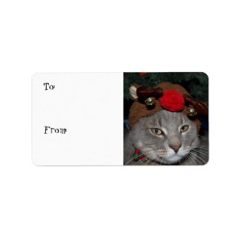 Reindeer Cat Label by ChristyWyoming at Zazzle