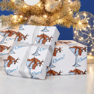 Reindeer Cheers Wrapping Paper